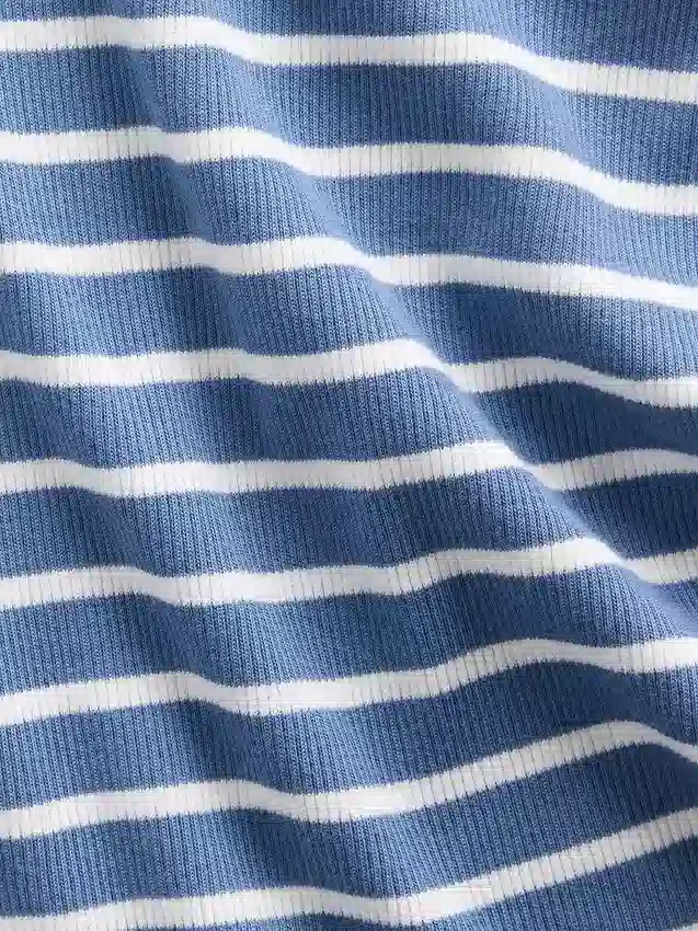 Ribbad tanktop med rund hals för barn