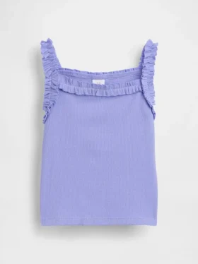 Ribbad tanktop med volanger för Baby & Småbarn