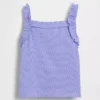 Ribbad tanktop med volanger för Baby & Småbarn
