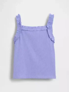 Ribbad tanktop med volanger för Baby & Småbarn