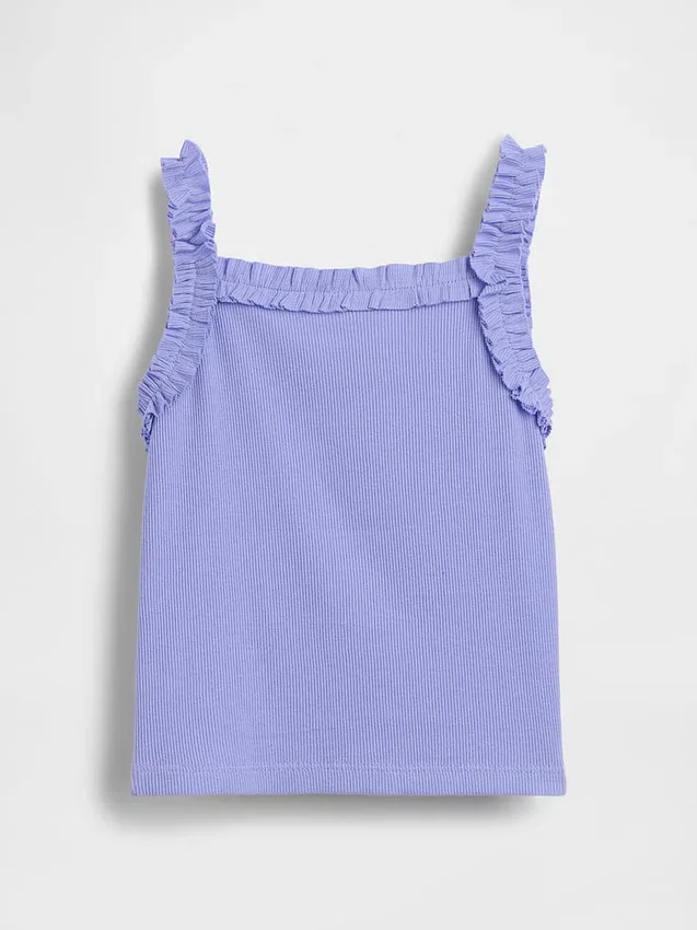 Ribbad tanktop med volanger för Baby & Småbarn