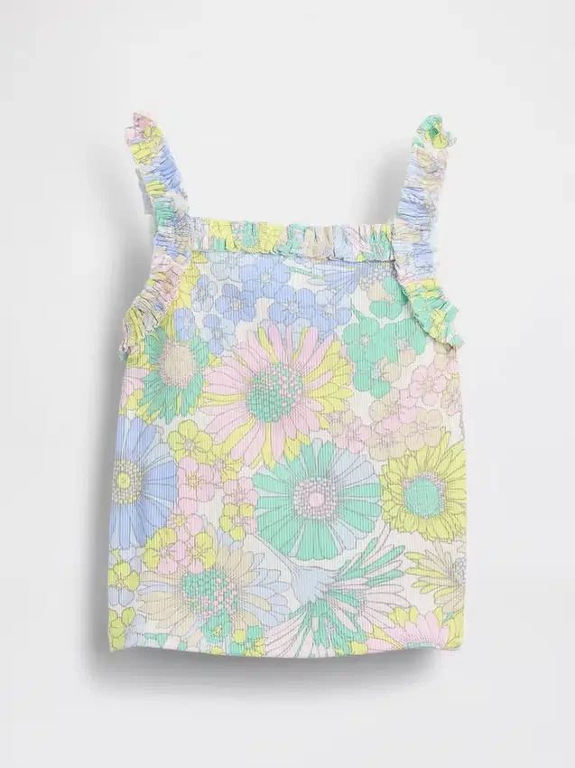 Ribbad tanktop med volanger för Baby & Småbarn