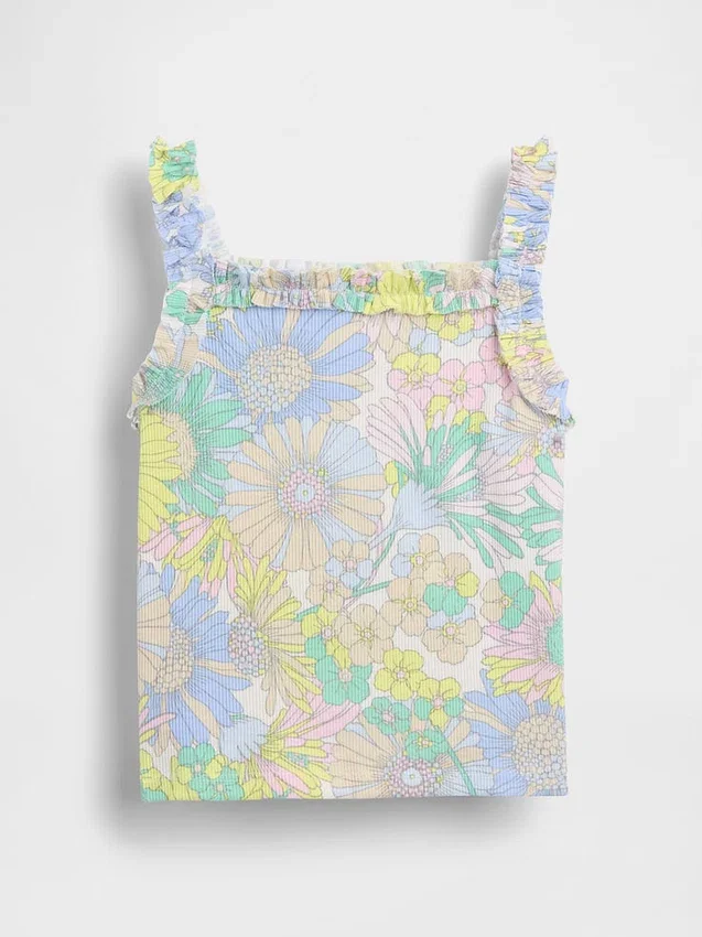 Ribbad tanktop med volanger för Baby & Småbarn