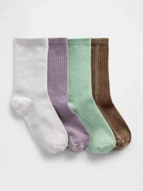 Ribbade strumpor för barn (4-pack)