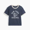 Ringer-T-shirt med tryck för barn i avslappnad passform med New York-motiv