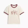 Ringer-T-shirt med tryck för barn i avslappnad passform med New York-motiv