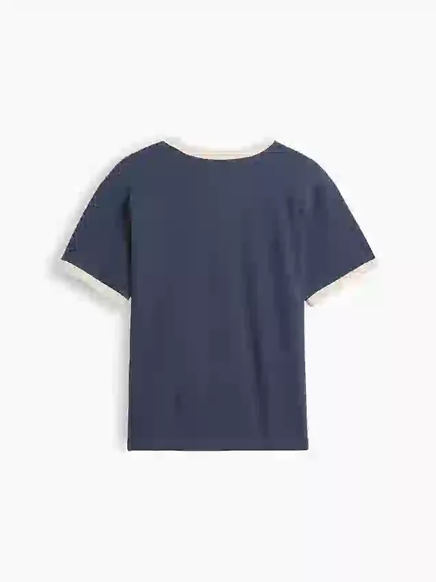 Ringer-T-shirt med tryck för barn i avslappnad passform med New York-motiv