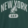 Ringer-T-shirt med tryck för barn i avslappnad passform med New York-motiv