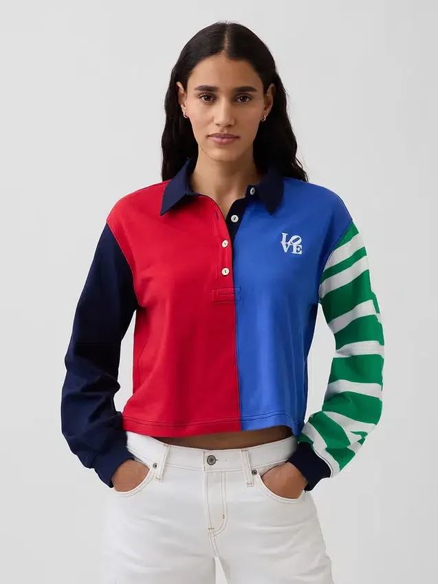 Robert Indiana Love kort rugbytröja