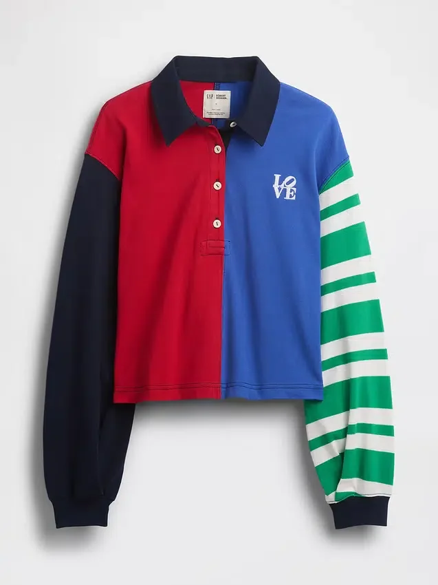 Robert Indiana Love kort rugbytröja