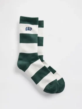 Rugby Stripe Logo Crew Strumpor