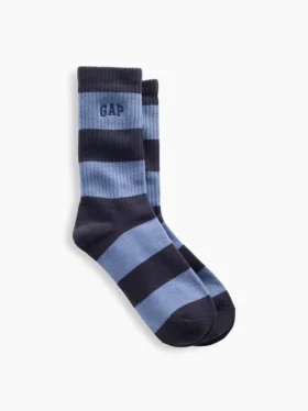 Rugby Stripe Logo Crew Strumpor