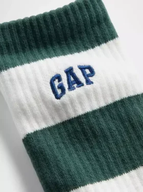 Rugby Stripe Logo Crew Strumpor