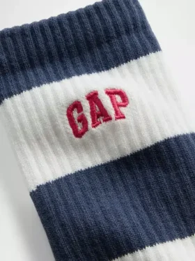 Rugby Stripe Logo Crew Strumpor