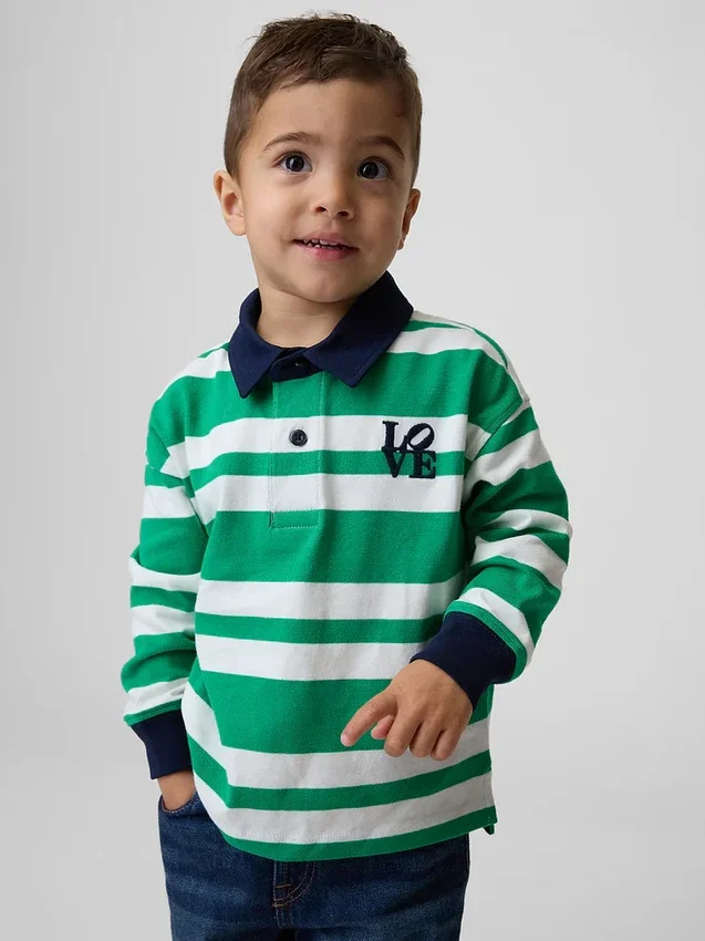 Rugbyskjorta för småbarn med Robert Indiana-motiv