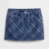 Rutig denimminikjol