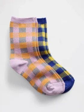 Rutiga strumpor för barn (2-pack)