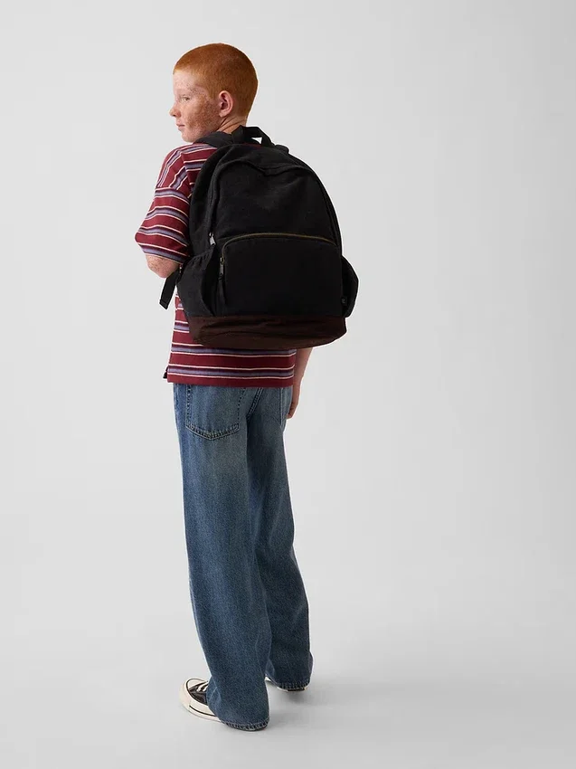 Ryggsäck i denim och corduroy för barn