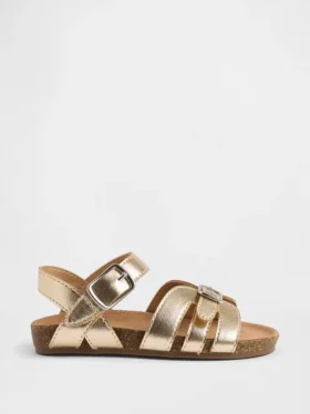 Sandaler med metalliska remmar för småbarn