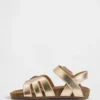 Sandaler med metalliska remmar för småbarn