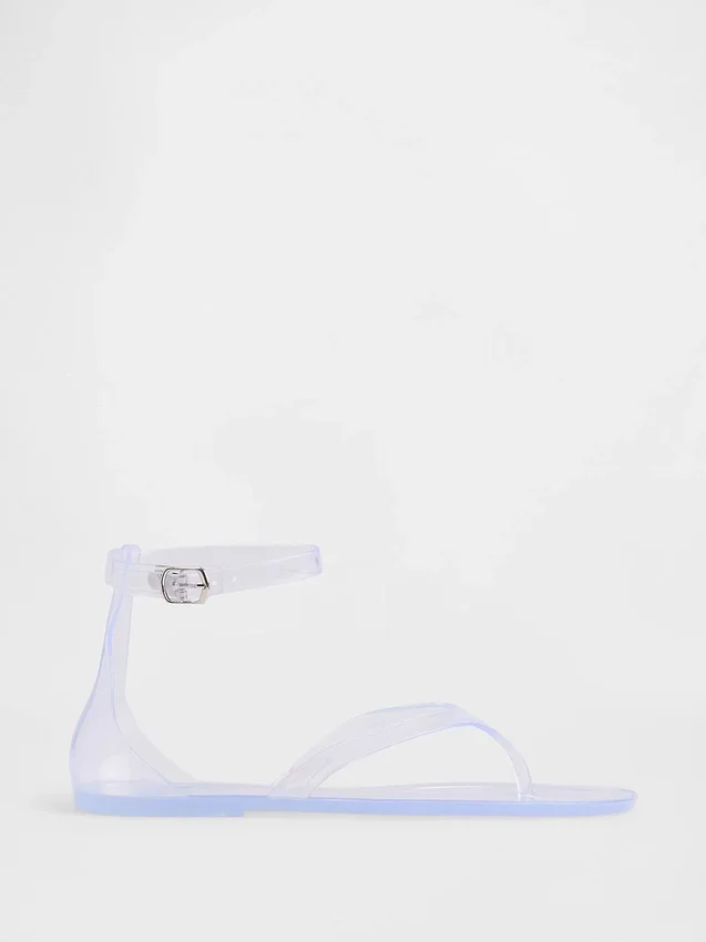 Sandaler med remmar i gelé