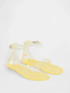 Sandaler med remmar i gelé