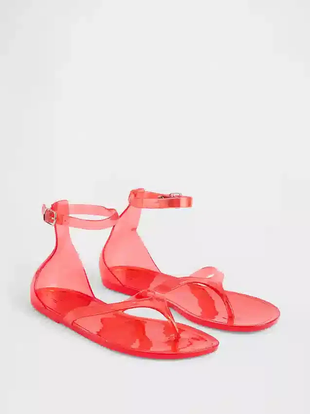 Sandaler med remmar i gelé