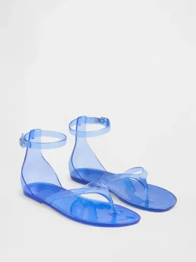Sandaler med remmar i gelé