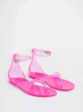 Sandaler med remmar i gelé