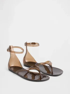 Sandaler med remmar i gelé