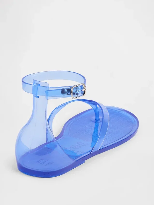 Sandaler med remmar i gelé