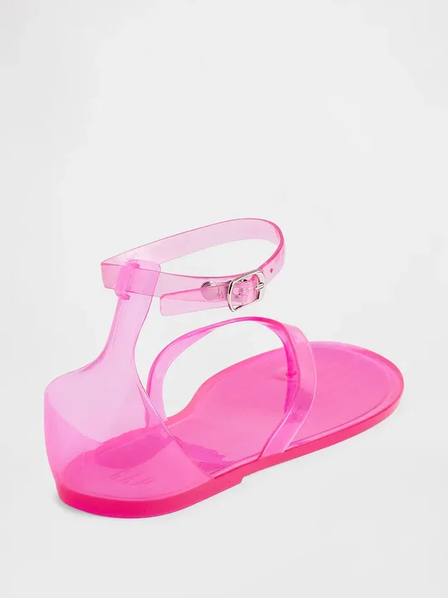 Sandaler med remmar i gelé