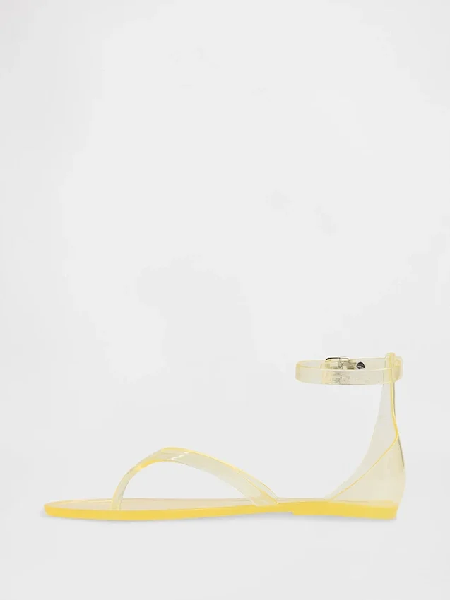 Sandaler med remmar i gelé