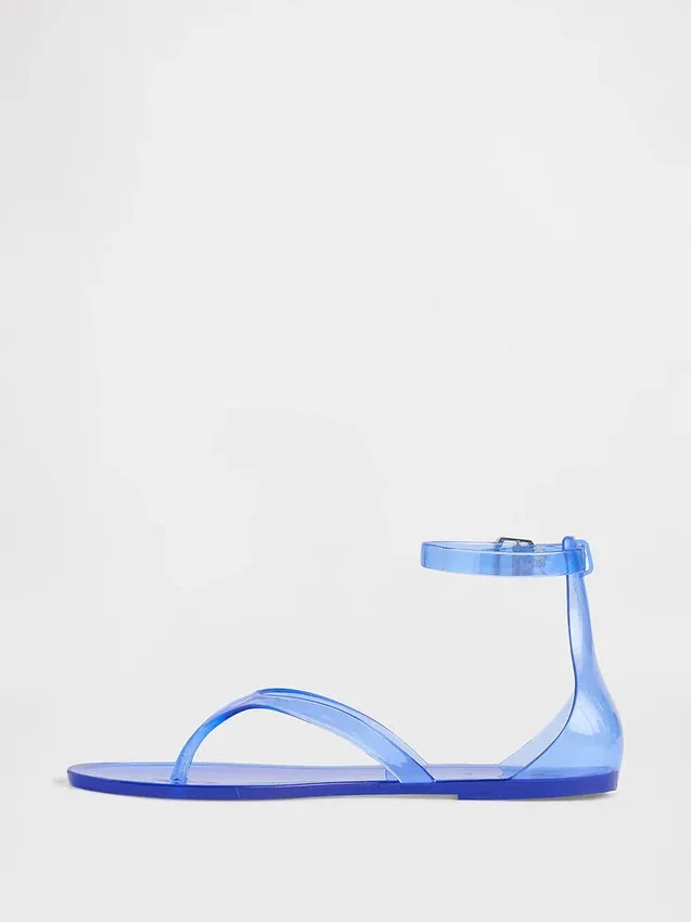 Sandaler med remmar i gelé