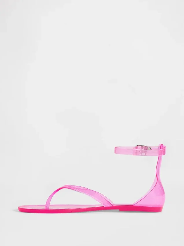 Sandaler med remmar i gelé