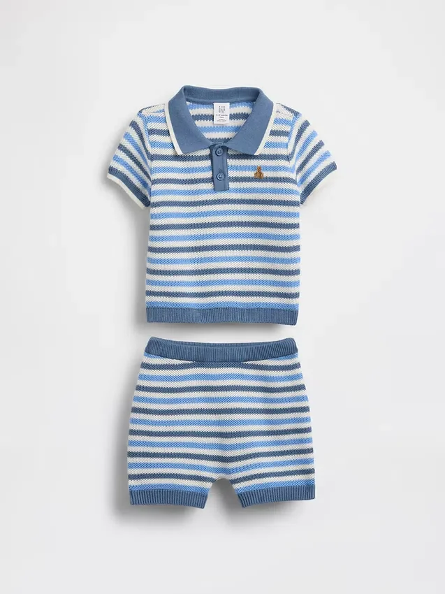Set med babytröja och pikétröja