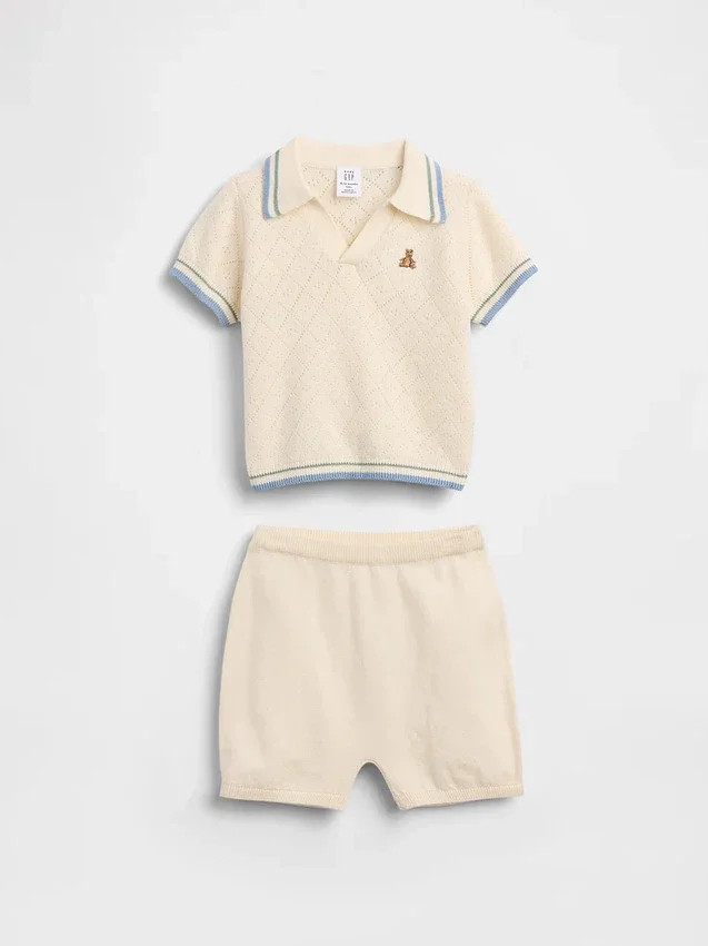 Set med babytröja och pikétröja