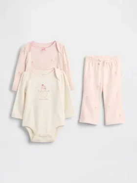 Set med bodysuit i ekologisk bomull för spädbarn (3-pack)