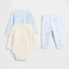 Set med bodysuit i ekologisk bomull för spädbarn (3-pack)