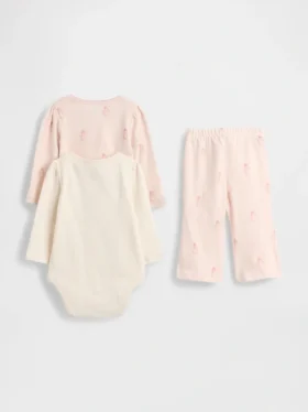 Set med bodysuit i ekologisk bomull för spädbarn (3-pack)