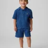 Set med bomullsgasväv och denim för Baby & Småbarn