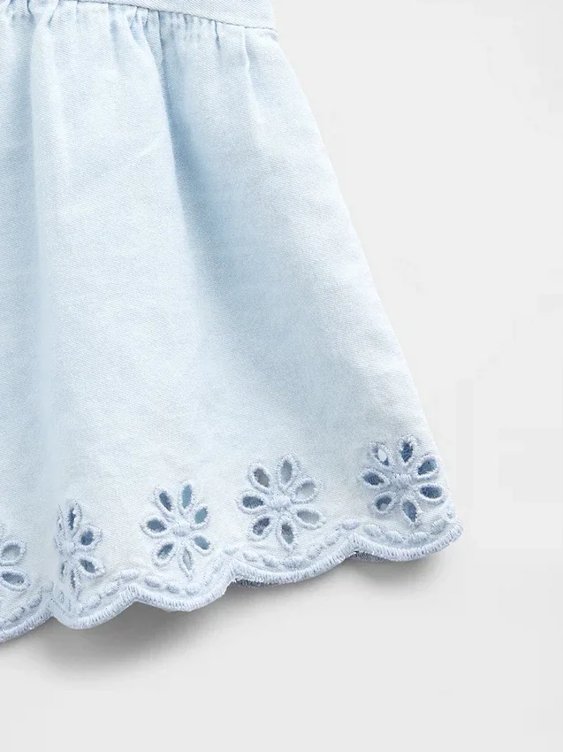 Set med denimkläder med hålbroderi för Baby & Småbarn