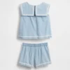 Set med denimkläder med rosett för Baby & Småbarn