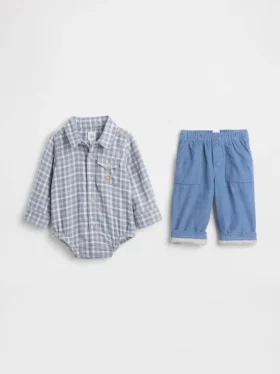 Set med flanell- och corduroykläder för spädbarn