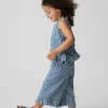 Set med gingham-denimkläder med volangkant för Baby & Småbarn