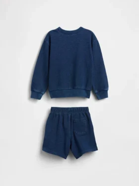 Set med indigo-färgad frotté för Baby & Småbarn