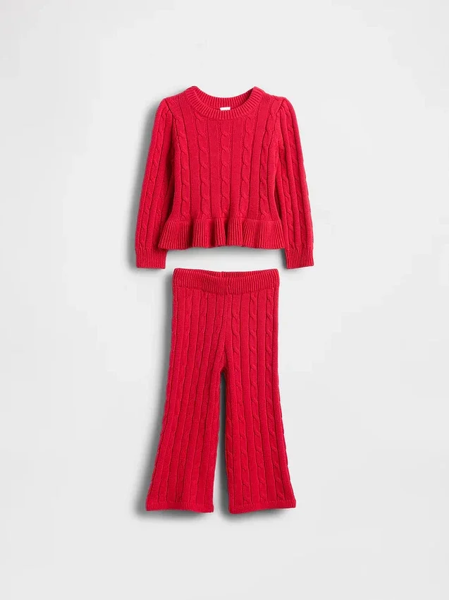 Set med kabelstickad tröja för Baby & Småbarn