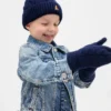 Set med mjuk, kabelstickad mössa och vantar för Baby & Småbarn