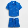 Set med pikétröja och shorts i bomullsgasväv för Baby & Småbarn