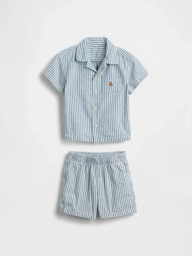 Set med randig babyjeans